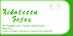nikoletta fejes business card
